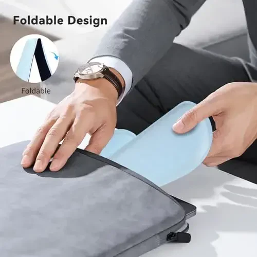 ZIBLY Wrist Rest Keyboard and Mouse Set - Non Slip Ergonomic Wrist Cushion Support Pad - Easy Typing,Pain Relief – Premium Silky Gel Memory Foam for Work from Home Gaming Computer Laptop - 5