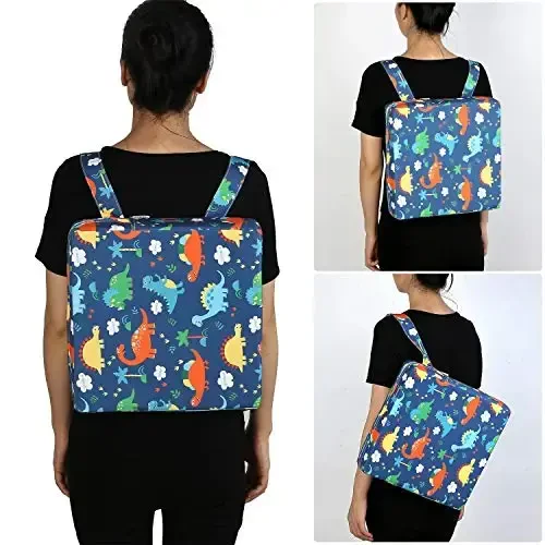 Zicac baland stul Portable Booster Seat Cushion Travel Dining Seat Pad Toddler Kids Baby Infant Yuviladigan Qalin Stul Seat Pads uchun (To‘q ko‘k) - 6