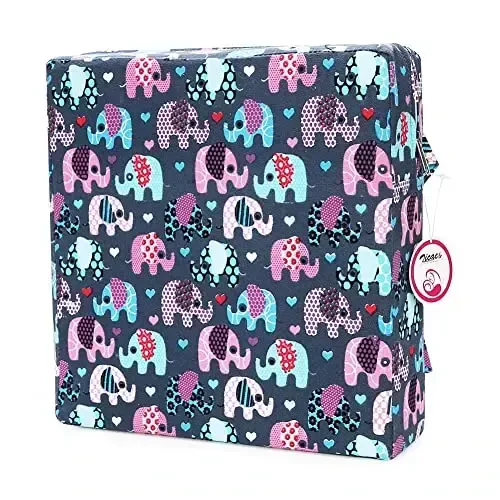 Zicac High Chair Portable Booster Seat Cushion Travel Dining Seat Pad for Toddler Kids Baby Infant Washable Thick Chair Seat Pads (Blue/Pink) - ZICAC (1)
