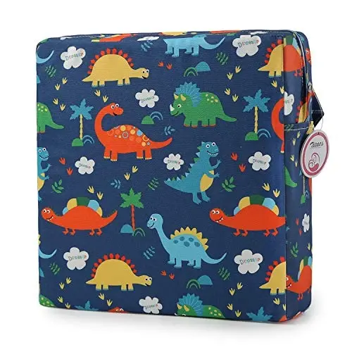 Zicac High Chair Portable Booster Seat Cushion Travel Dining Seat Pad for Toddler Kids Baby Infant Washable Thick Chair Seat Pads (Dark Blue) - 3