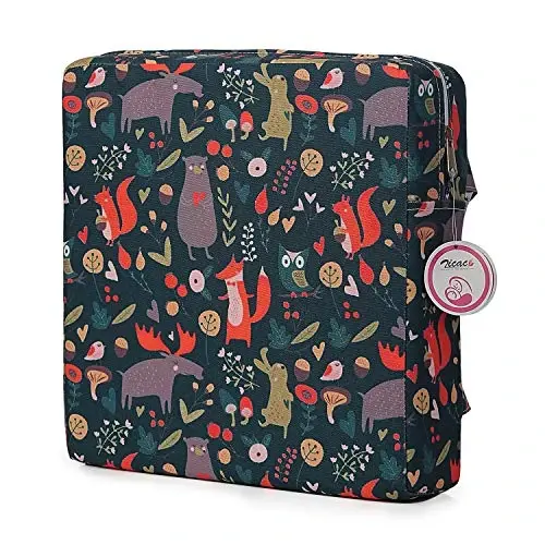 Zicac Portable High Chair Increasing Seat Cushion for Travel Dining Seat Pad for Toddler Kids Baby Infant Washable Thick Chair Seat Pads (Forest Green) - 2