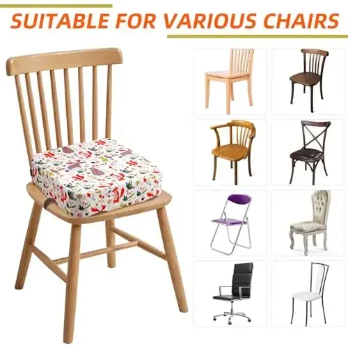 Zicac Portable Seat Cushion Sirpanmaydigan taglik bilan yuviladigan, kichkintoylar uchun kuchli tayanch yostig'i, bolalar chaqaloq (Oq o'rmon) - 6