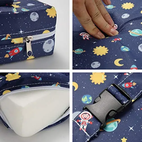 Zicac Portable Seat Cushion Washable with Non-Slip Bottom, Detachable Strong Support Cushion for Toddler Kids Baby Infant (Star Blue) - 2