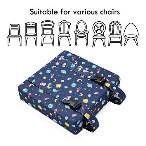 Zicac Portable Seat Cushion Washable with Non-Slip Bottom, Detachable Strong Support Cushion for Toddler Kids Baby Infant (Star Blue) - 5
