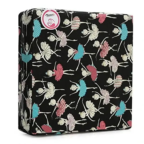 Zicac Portable High Chair Increasing Seat Cushion for Travel Dining Seat Pad for Toddler Kids Baby Infant Washable Thick Chair Seat Pads (Black/White) - 4