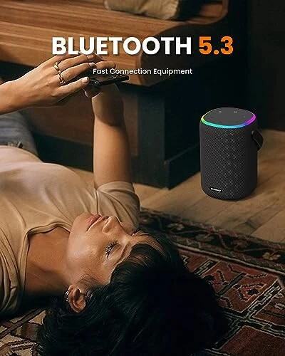 ZICOROOP Bluetooth Karnay, 50 Vt Ko'chma IPX7 Simsiz Su o'tkazmaydigan Bluetooth Karnay, Stereo Ovoz, Uzoq muddatli Batareya, Qo'l, Kristal Toza, Boy Bas, 8000mAh - ZICOROOP (1)