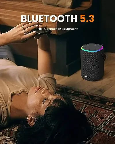 ZICOROOP Bluetooth Karnay, 50 Vt Ko'chma IPX7 Simsiz Su o'tkazmaydigan Bluetooth Karnay, Stereo Ovoz, Uzoq muddatli Batareya, Qo'l, Kristal Toza, Boy Bas, 8000mAh - 2