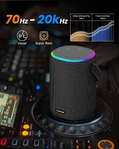 ZICOROOP Bluetooth Speakers,50W Portable Bluetooth Speaker with IPX7 Wireless Waterproof, Stereo Sound, Long-Lasting Battery,Handle,Crystal Clear,Rich Bass,8000mAh - 2