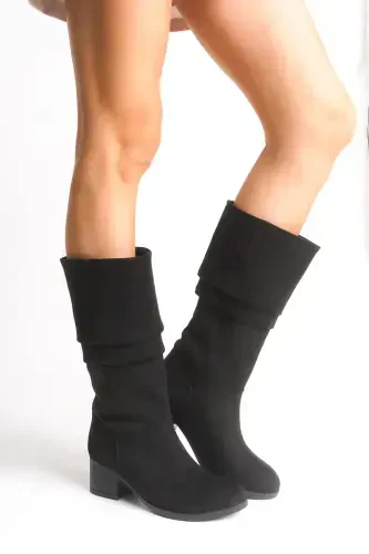 Ziecno Women's Boot 00123000 Black Suede-Black Suede - RICCON (1)