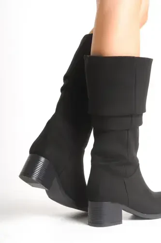 Ziecno Women's Boot 00123000 Black Suede-Black Suede - 5