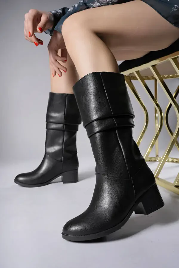 Ziecno Women's Boots 00123000 Black Leather - 1