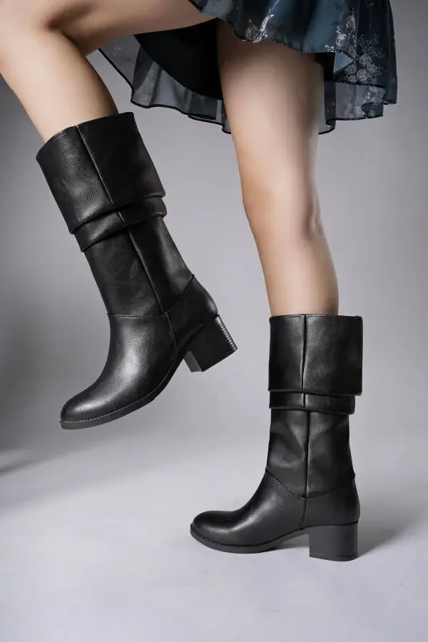 Ziecno Women's Boots 00123000 Black Leather - 4