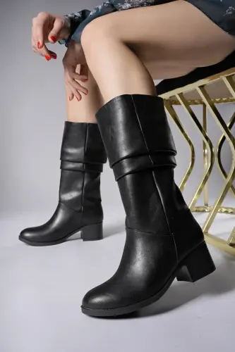 Ziecno Women's Boots 00123000 Black Leather - 2