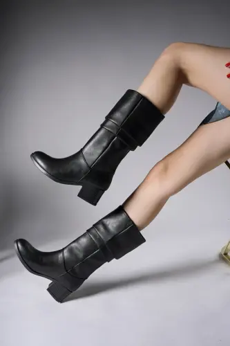 Ziecno Women's Boots 00123000 Black Leather - 4