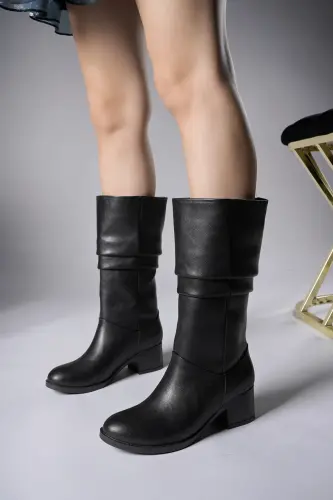 Ziecno Women's Boots 00123000 Black Leather - 5