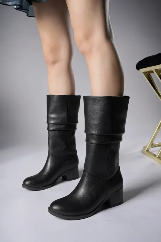 Ziecno Women's Boots 00123000 Black Leather - 5