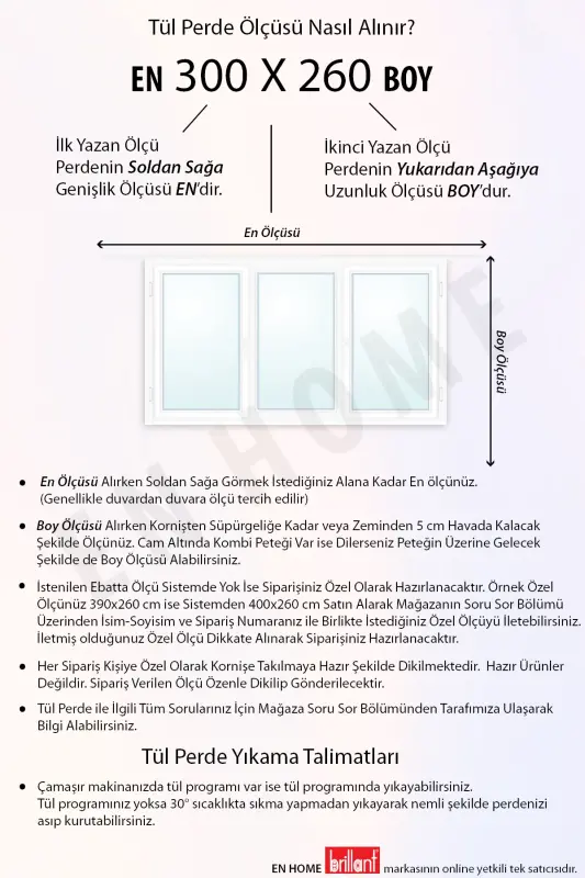 Zig'ir 1/2,5 Oddiy burmali dazmollashni talab qilmaydigan ajin tushmaydigan tekis tul pardasi - Ekru - 6