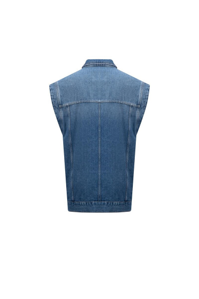 Жилет из денима Armine 24Kd3414 светло-голубой - 6