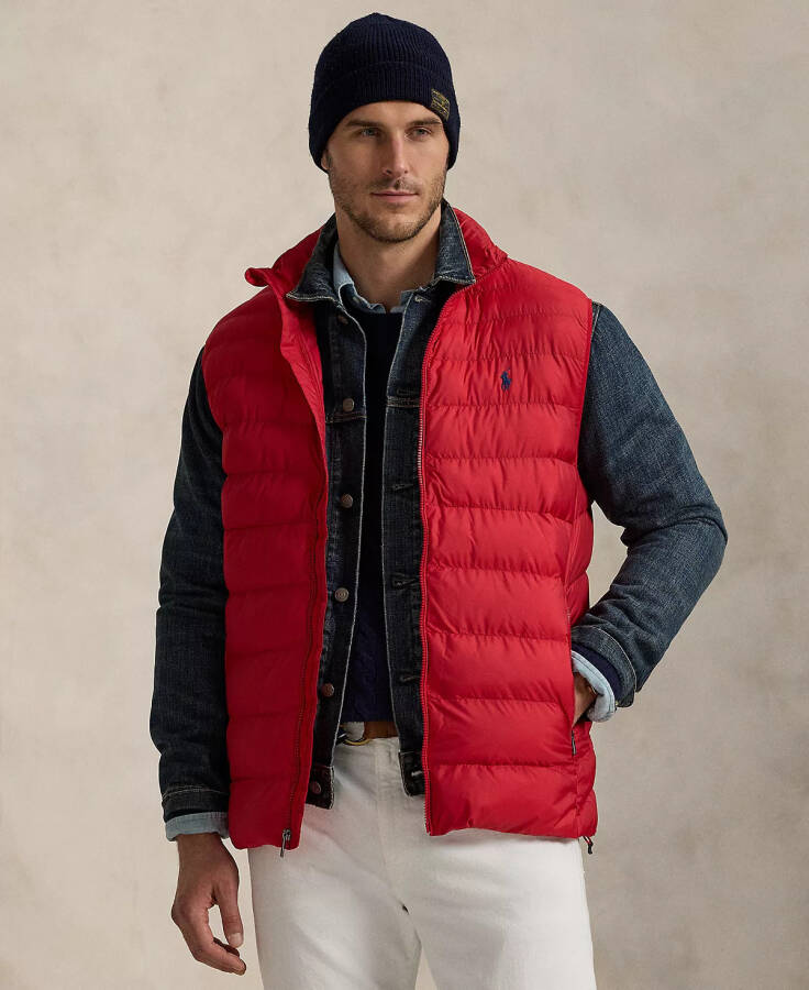 Жилет мужской длинный The Colden Packable Vest Rl 2000 красного цвета - 1