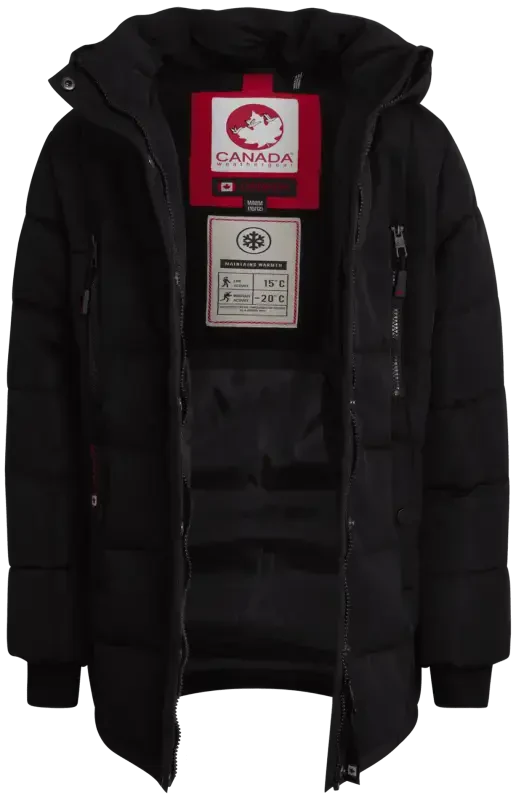 Зимняя куртка для девочек CANADA WEATHER GEAR – стёганая парка-пуховик длиной до стадиона (7-16 лет) - 2