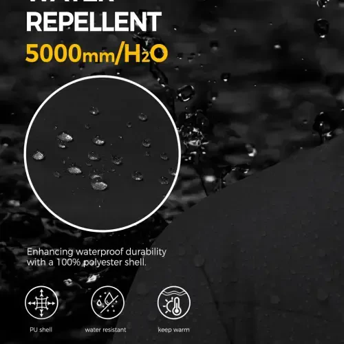 Зимняя куртка WenVen для женщин Теплая пуховая куртка Водонепроницаемая зимняя парка с капюшоном Черный размер L - WENVEN (1)