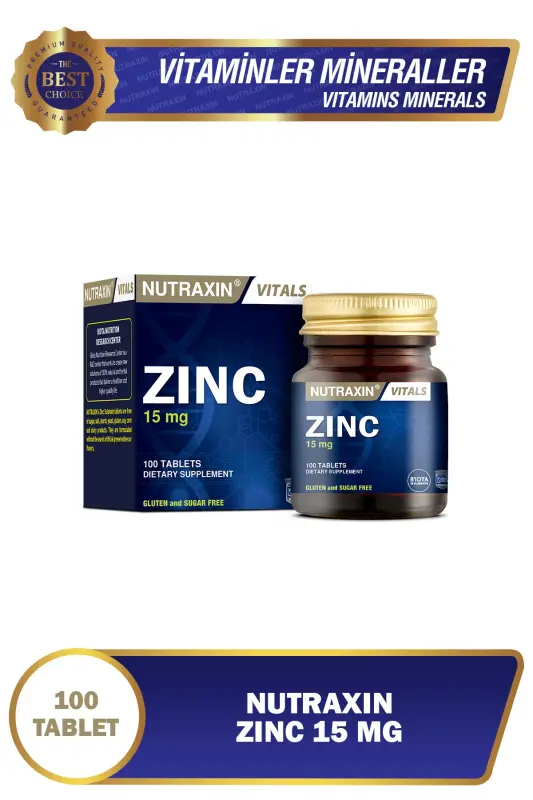 Zinc Sulphate 15 Mg 100 Tablets - NUTRAXIN