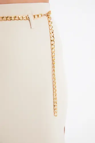 Zincir Kemerli Kalem Etek - Taş-TAŞ - 5