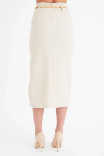 Zincir Kemerli Kalem Etek - Taş-TAŞ - 6