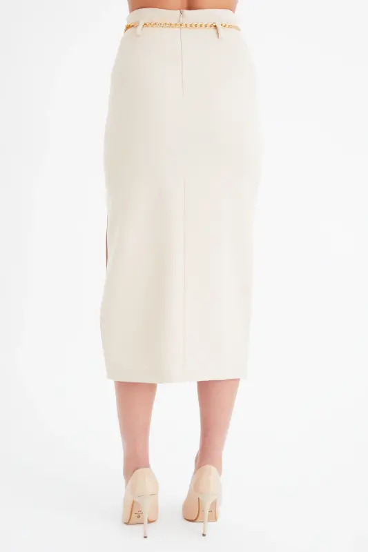 Zincir Kemerli Kalem Etek - Taş-TAŞ - 6