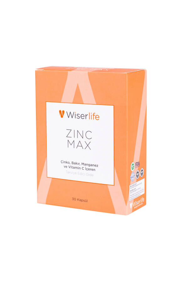 Zincmax Zinc, Copper, Manganese and Vitamin C Supplement Food 30 Capsules - 11