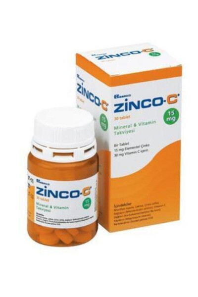 Zinco-c 15 mg 30 tablet - GENEL MARKALAR