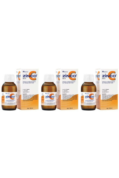 Zinco C 5 mg Sharbat 100 ml 3 Quti - ZINCOMEGA (1)