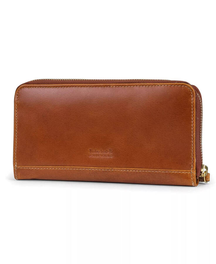 Zip Around Wallet with Wristlet Strap Cognac - 2