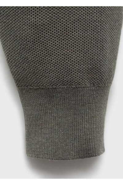 Zip Neck Fair Isle Patterned Sweater - 5