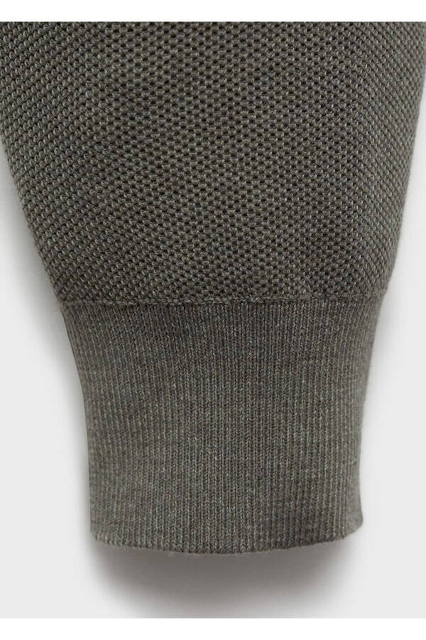 Zip Neck Fair Isle Patterned Sweater - 5