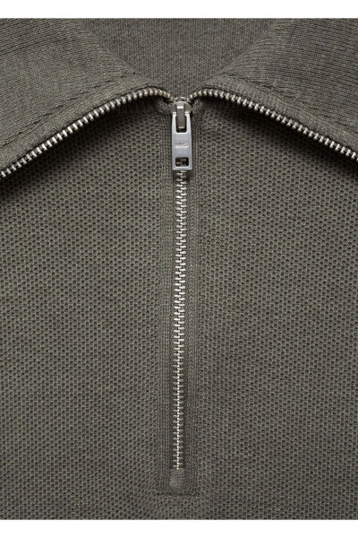 Zip Neck Fair Isle Patterned Sweater - 7