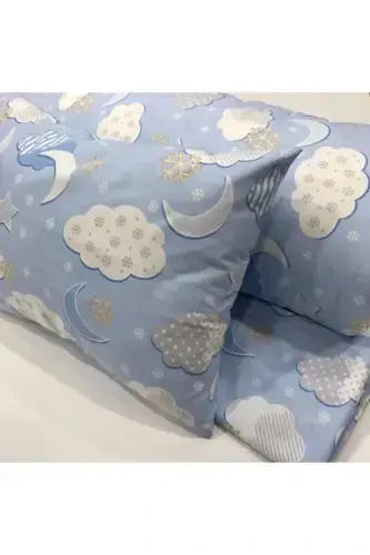 Zippered Baby Duvet Cover Set - Blue - 1