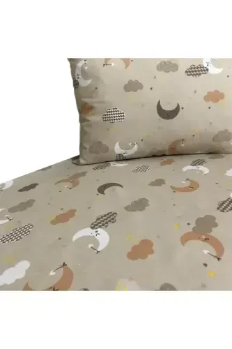 Zippered Baby Duvet Cover Set-Coffee Tones - Y YAĞIZ HOME COLLECTION (1)