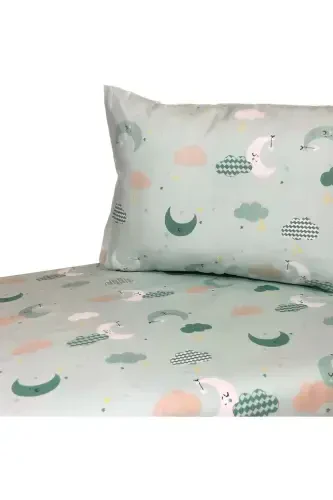Zippered Baby Duvet Cover Set - greenish - Y YAĞIZ HOME COLLECTION (1)