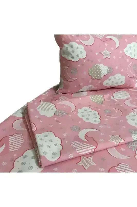 Zippered Baby Duvet Cover Set-Pink - 1