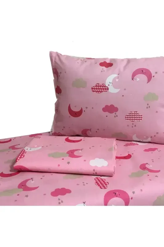Zippered Baby Duvet Cover Set-pinkish - Y YAĞIZ HOME COLLECTION