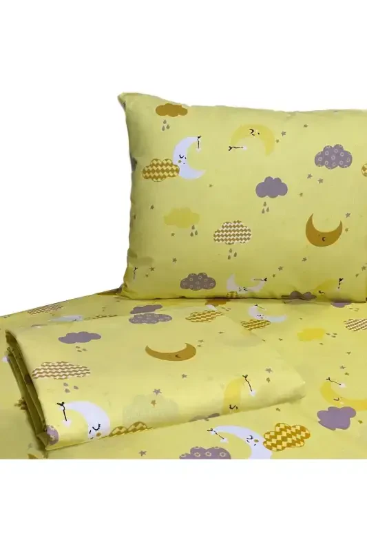 Zippered Baby Duvet Cover Set-yellow1 - 1
