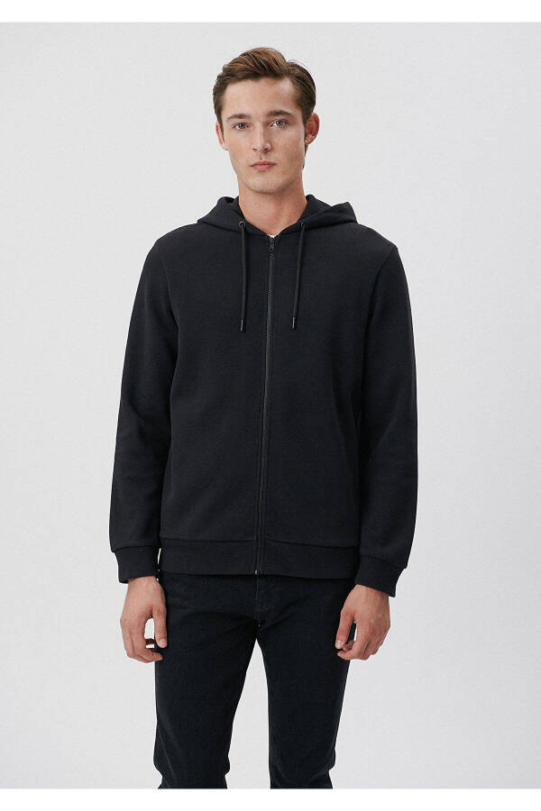 Zippered Black Sweatshirt 0S10013-900 - 2