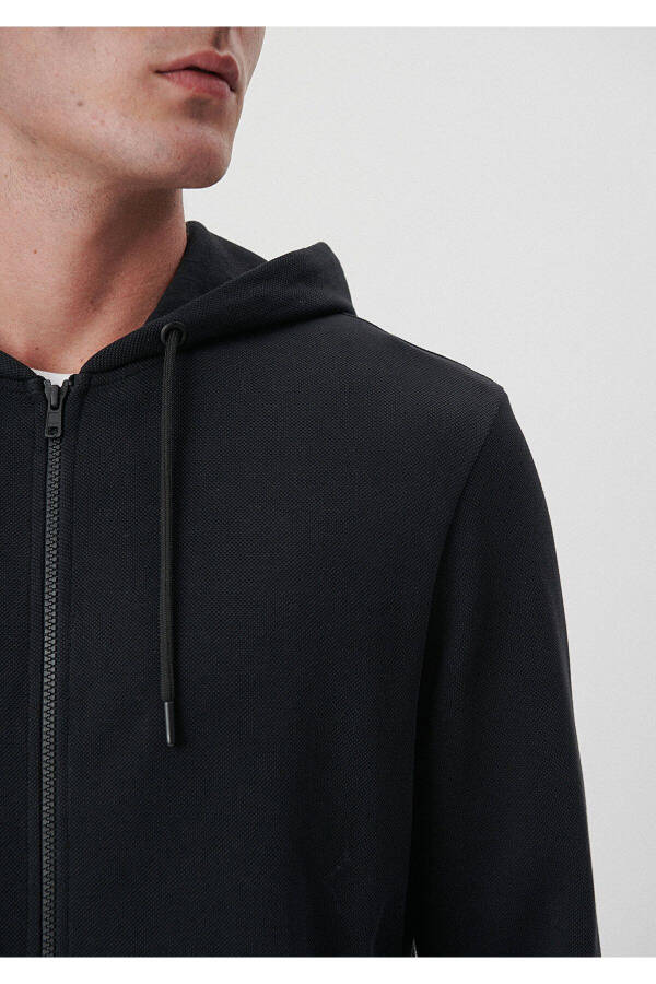 Zippered Black Sweatshirt 0S10013-900 - 4