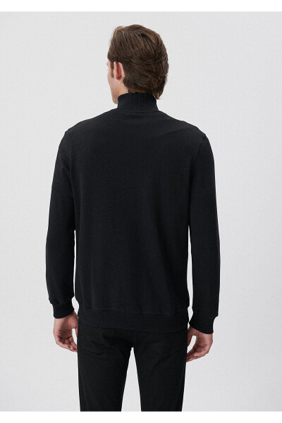 Zippered Black Sweatshirt 0S10022-900 - 2