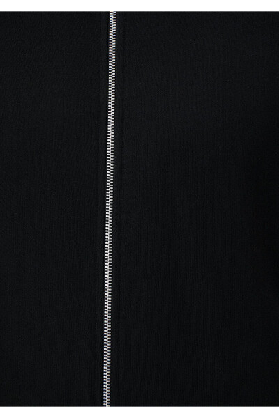 Zippered Black Sweatshirt 0S10022-900 - 4