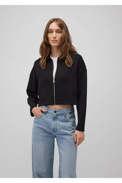 Zippered Black Sweatshirt 1S10154-900 - MAVI