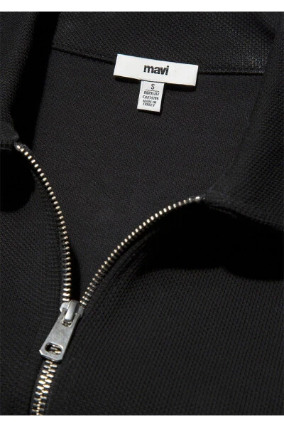 Zippered Black Sweatshirt 1S10154-900 - 6