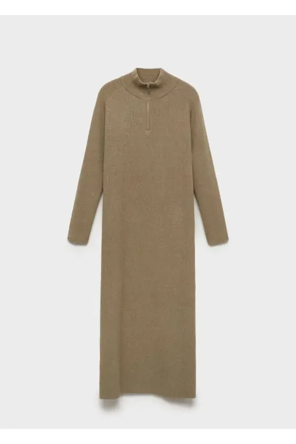 Zippered Knotted Dress - 3