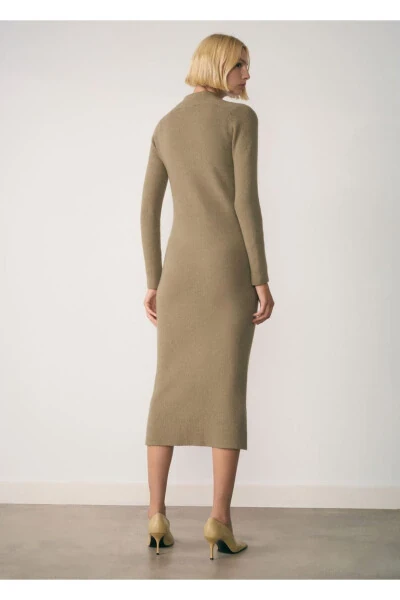 Zippered Knotted Dress - 4